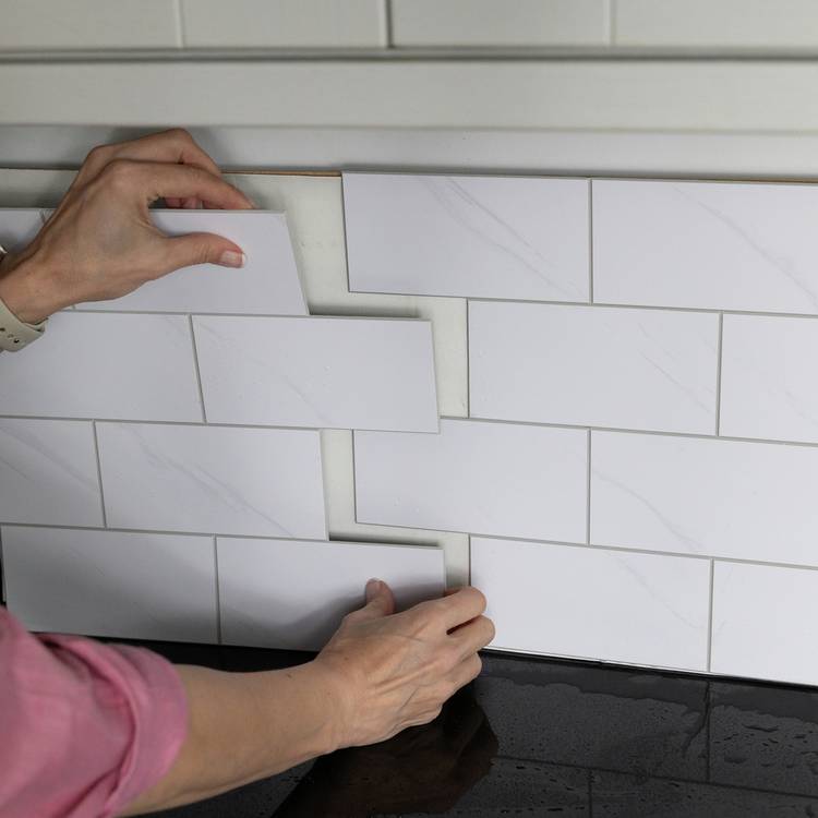 D-C-Fix marble effect peel & stick tiles 5 pack 30.5x30.5cm, UK version