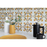 D-C-Fix yellow self adhesive vinyl wall tiles, imported from the UK