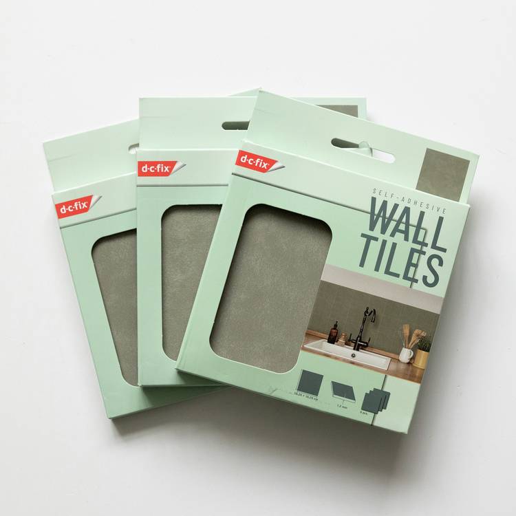 D-C-Fix Olive self-adhesive wall tiles 15cm 3-pack, UK version