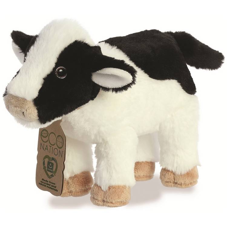 Aurora Eco Nation cow soft toy 10 inch, imported from the UK