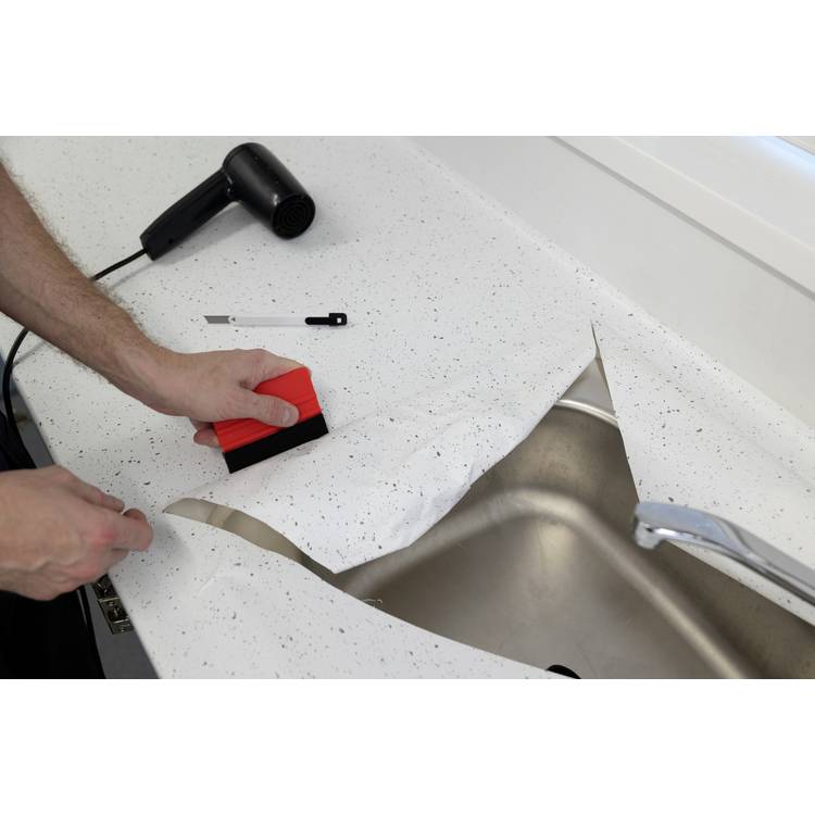 D-C-Fix white quartz self-adhesive vinyl film 67.5cm x 5m, imported from the UK