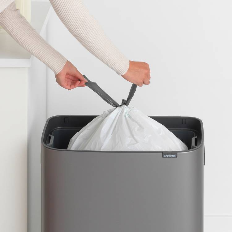 Brabantia Bo 60L touch bin dark grey (British brand)