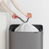 Brabantia Bo 60L touch bin dark grey (British brand)