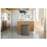 Brabantia Bo 60L touch bin dark grey (British brand)