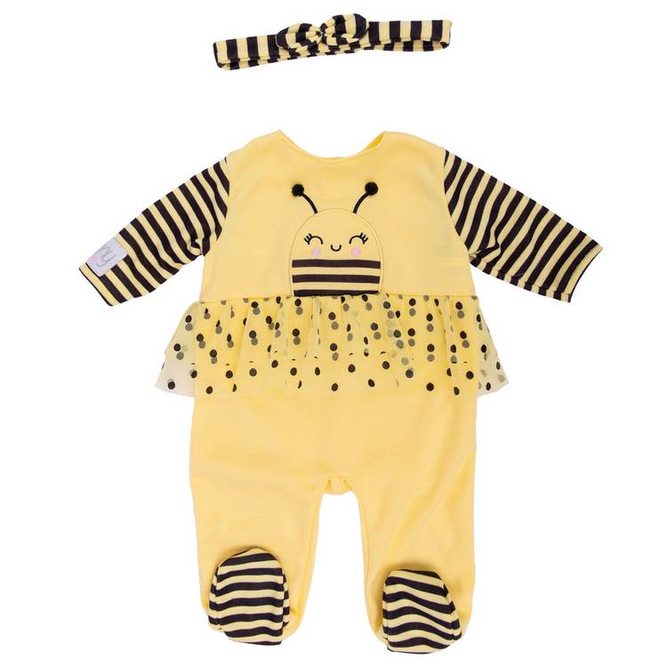 Tiny Treasures doll outfit Buzzy Bee 44cm, imported from the UK
