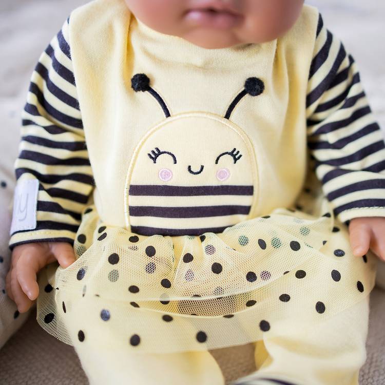 Tiny Treasures doll outfit Buzzy Bee 44cm, imported from the UK