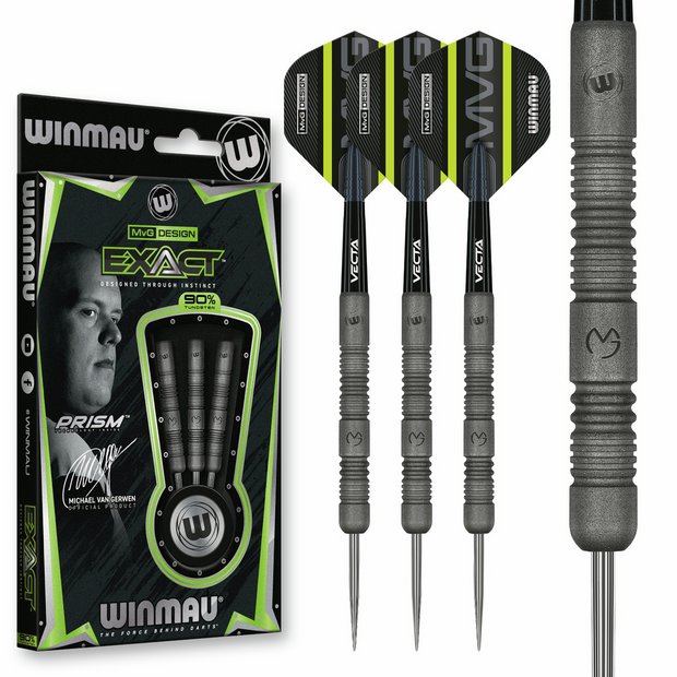 Winmau MvG Exact 23g tungsten darts set - British product