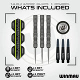 Winmau MvG Exact 23g tungsten darts set - British product