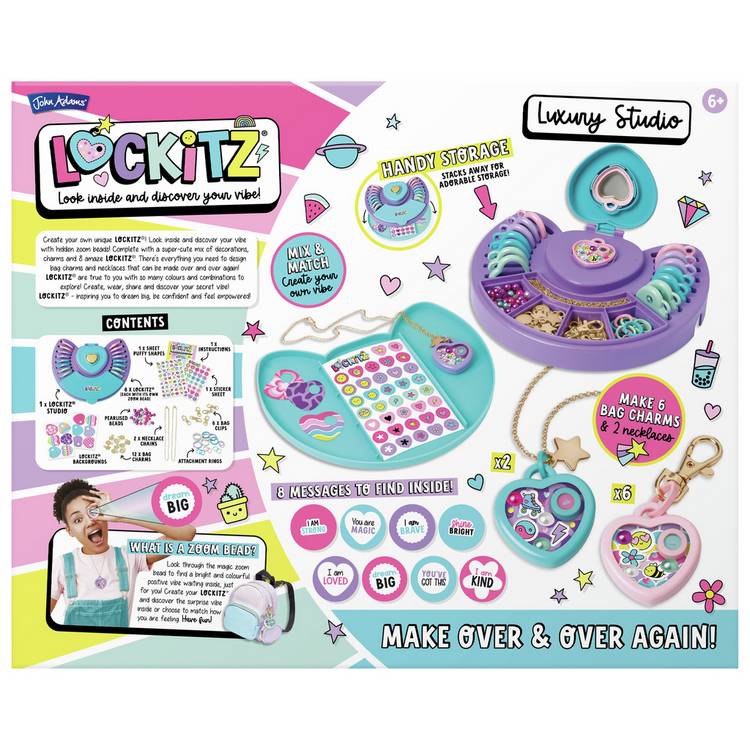 Lockitz luxury studio craft kit with charms and beads, UK version