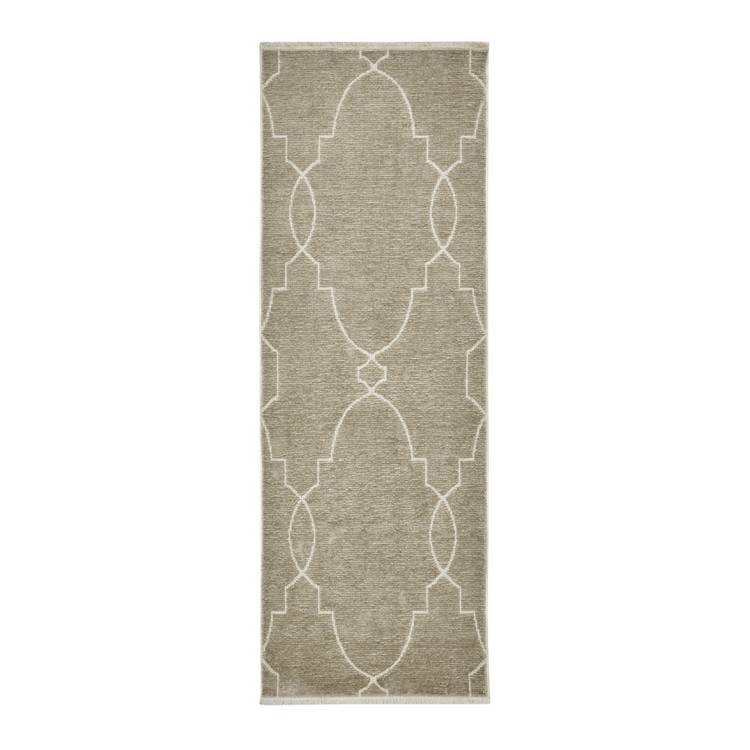 Habitat chenille runner neutral flatweave 66x200cm, UK version