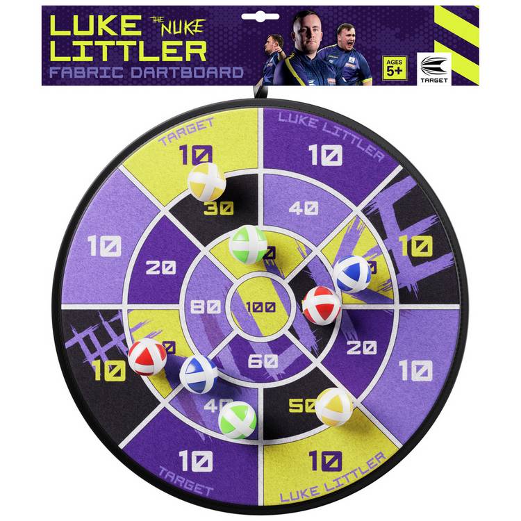 Target Luke Littler sticky ball fabric dartboard set - British product