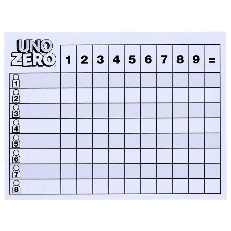UNO Zero card game for family nights and travel (British brand)