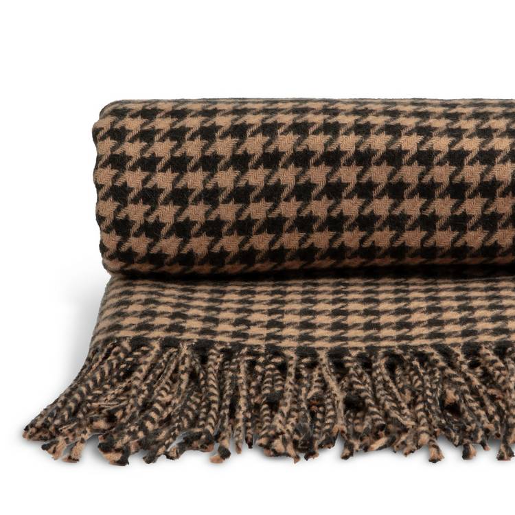 Habitat houndstooth throw brown 125x150cm - British product