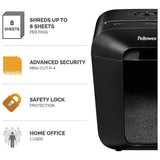Fellowes LX41 mini-cut shredder 17 litre, imported from the UK