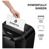 Fellowes LX41 mini-cut shredder 17 litre, imported from the UK