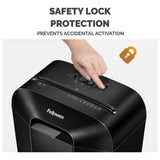 Fellowes LX41 mini-cut shredder 17 litre, imported from the UK