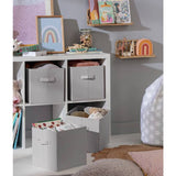 Argos Kids Canvas Storage Boxes (Set of 4) - Grey - 28cm Cube- Buy online at McGrocer
