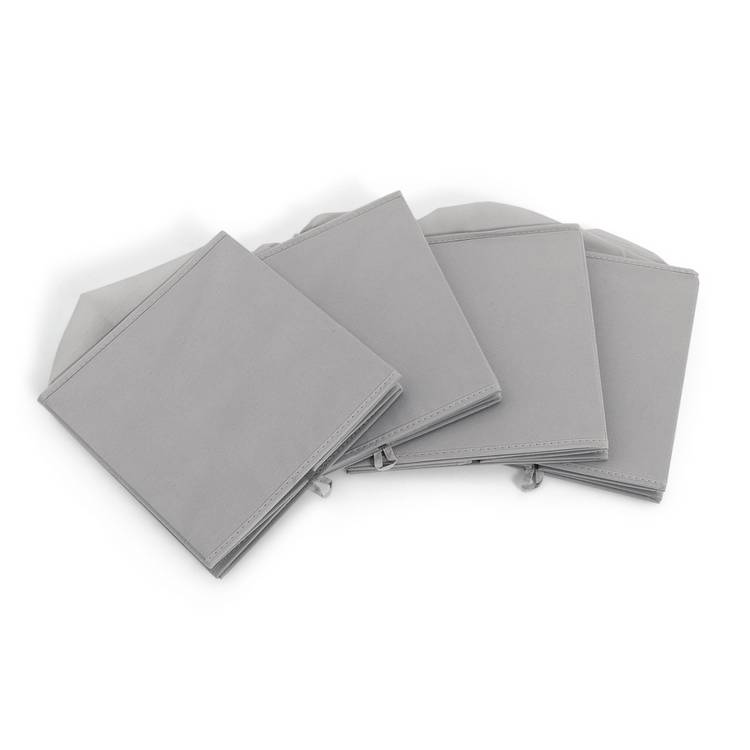 Home kids storage boxes set of 4 in grey - British product