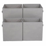 Home kids storage boxes set of 4 in grey - British product