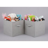 Home kids storage boxes set of 4 in grey - British product