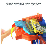 Hot Wheels City Downtown Car Park playset with working lift (British brand)