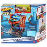Hot Wheels City Downtown Car Park playset with working lift (British brand)