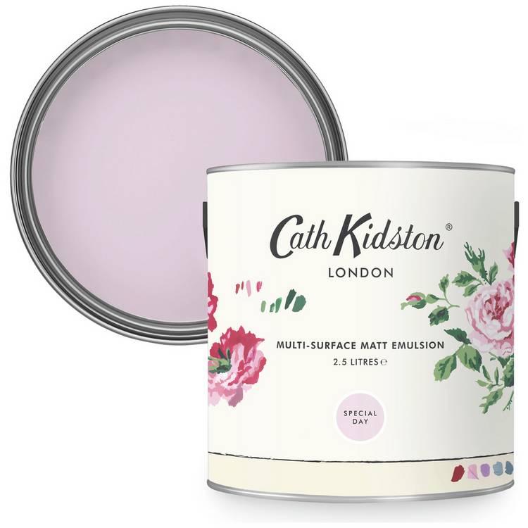 Cath Kidston pink emulsion paint 2.5L, UK version