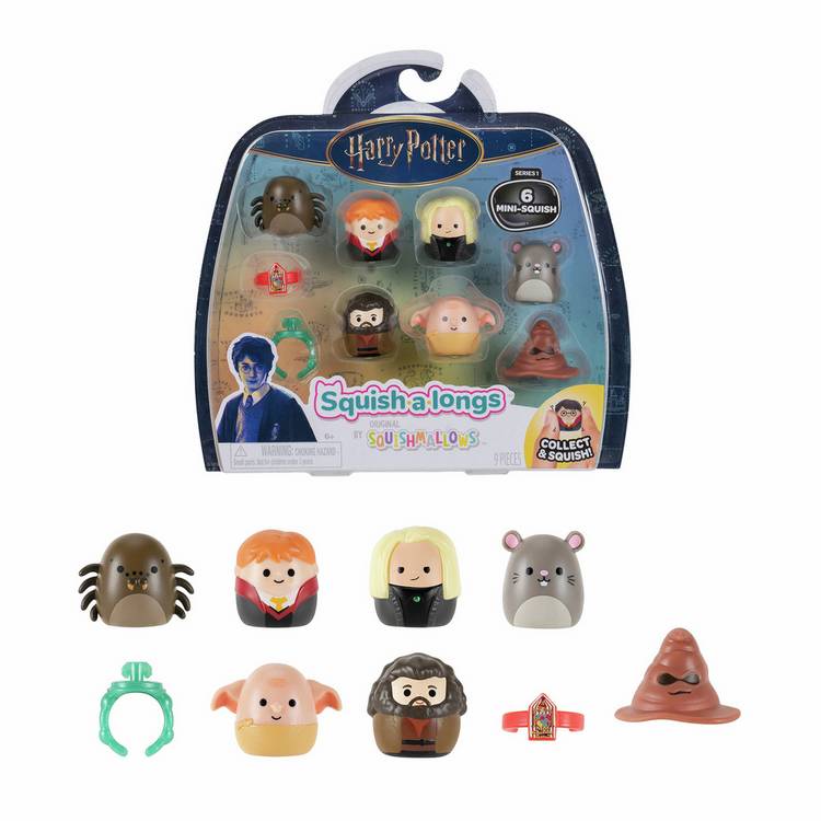 Squishmallows Harry Potter Squish-a-longs pack of 6 mini figures - British product