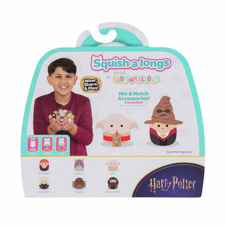 Squishmallows Harry Potter Squish-a-longs pack of 6 mini figures - British product