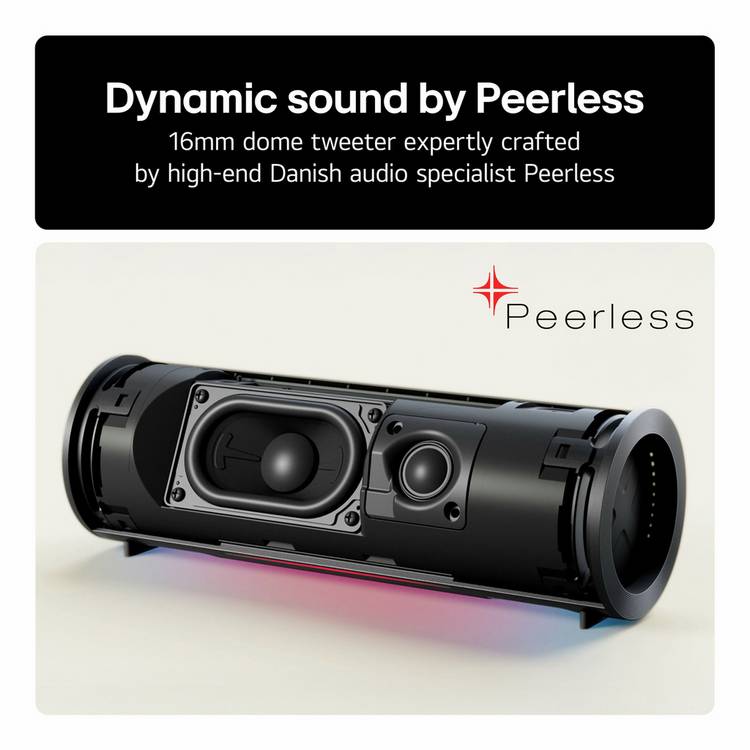 LG xboom Grab portable Bluetooth speaker Black, UK version