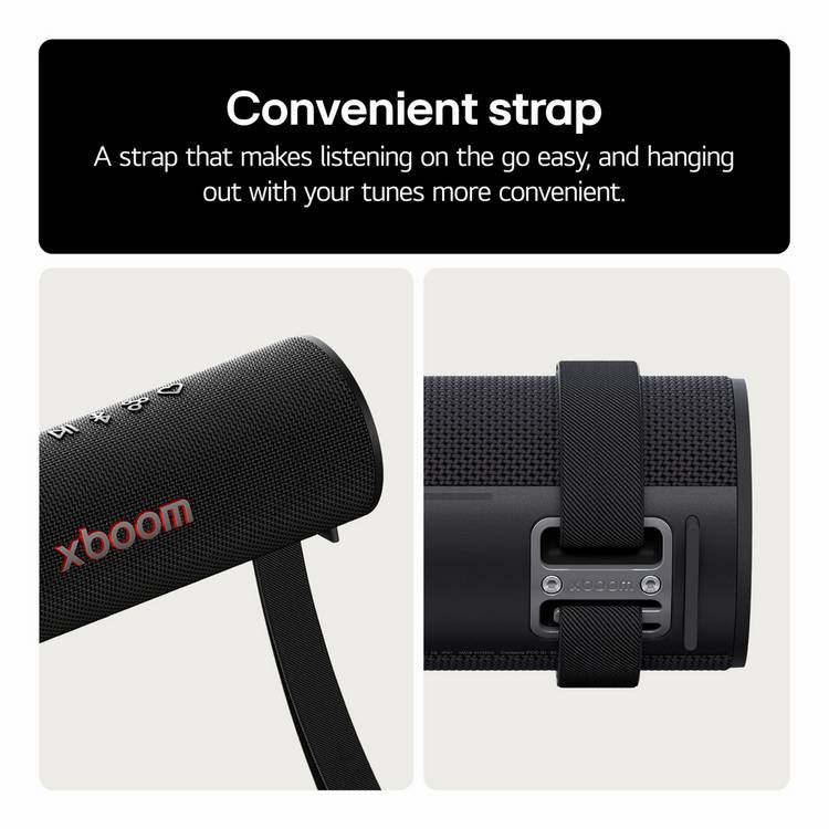 LG xboom Grab portable Bluetooth speaker Black, UK version