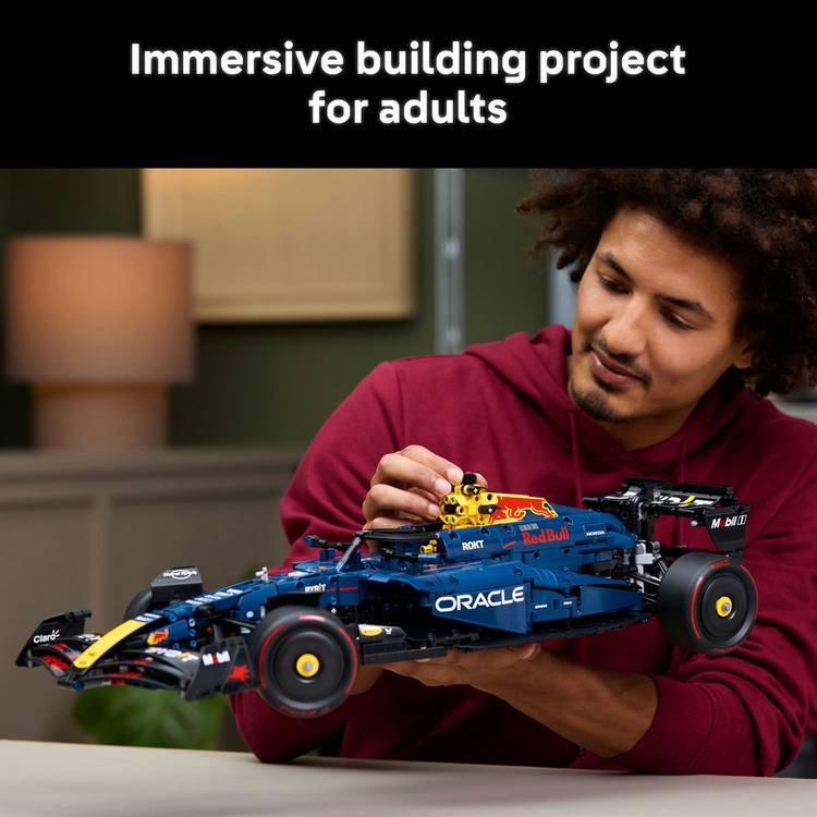 LEGO Technic Oracle Red Bull Racing RB20 F1 car model in 1:8 scale, UK version