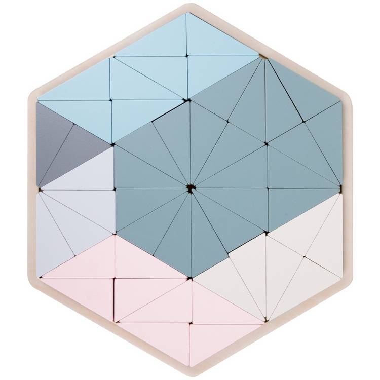 Chad Valley Wooden Geometric Puzzle toy, imported from the UK