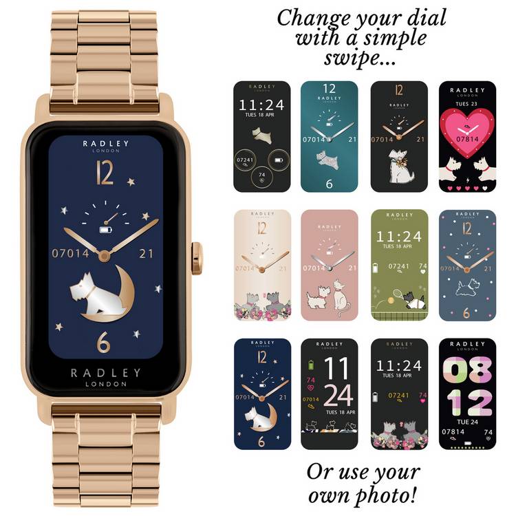 Radley Series 21 rose gold tone bracelet smart watch (British brand)