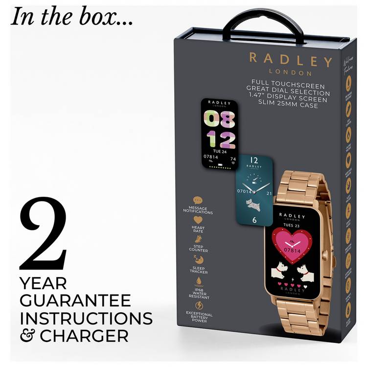 Radley Series 21 rose gold tone bracelet smart watch (British brand)