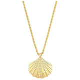 Argos Lipsy Gold Plated Oversized Shell Pendant Necklace- Buy online at McGrocer