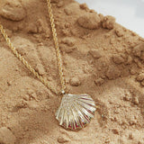 Lipsy gold plated shell pendant necklace with stones, UK version