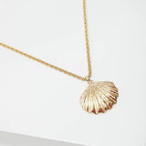Lipsy gold plated shell pendant necklace with stones, UK version