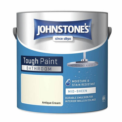 Argos Johnstone's Bathroom Mid Sheen Paint Antique Cream 2.5L- Buy online at McGrocer