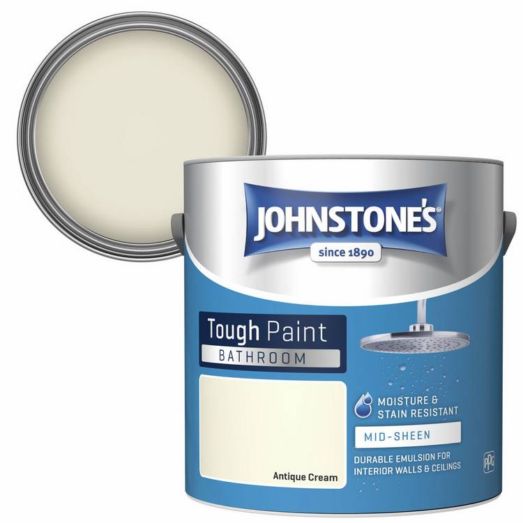 Johnstone's bathroom paint Antique Cream 2.5L, UK version