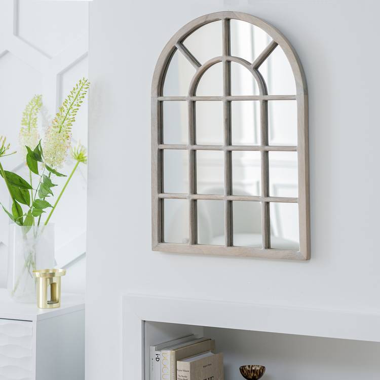 Habitat white arch wall mirror 70x50cm, UK version