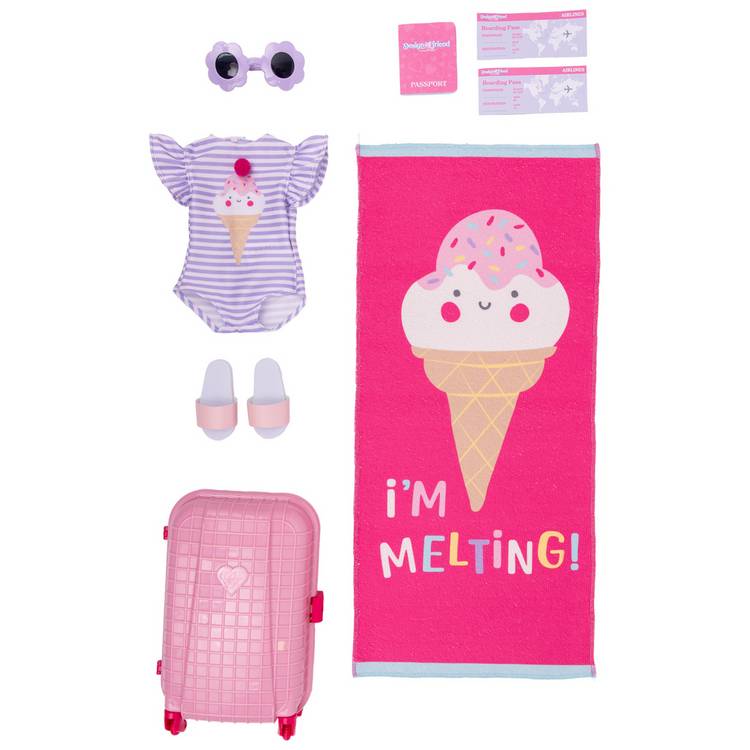 DesignAfriend Two Scoops holiday outfit set for 18 inch dolls (British brand)