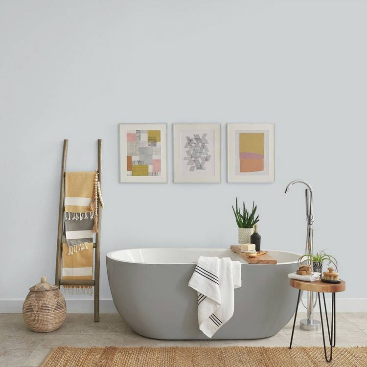 Johnstone's Bathroom Paint Frosted Silver 2.5L, imported from the UK