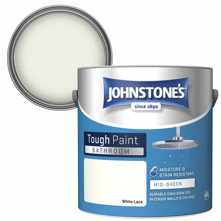 Johnstone's bathroom paint White Lace 2.5L - British product