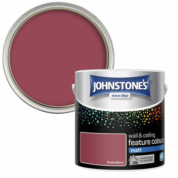 Johnstone's wall paint matt Dusky Berry 2.5L - British product