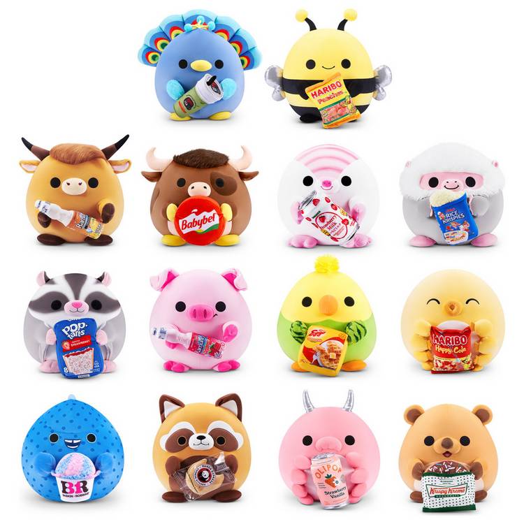 Snackles plush soft toys collectible characters, UK version