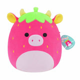 Squishmallows Cleary hot pink cow soft toy 12 inch, imported from the UK
