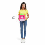 Squishmallows Cleary hot pink cow soft toy 12 inch, imported from the UK