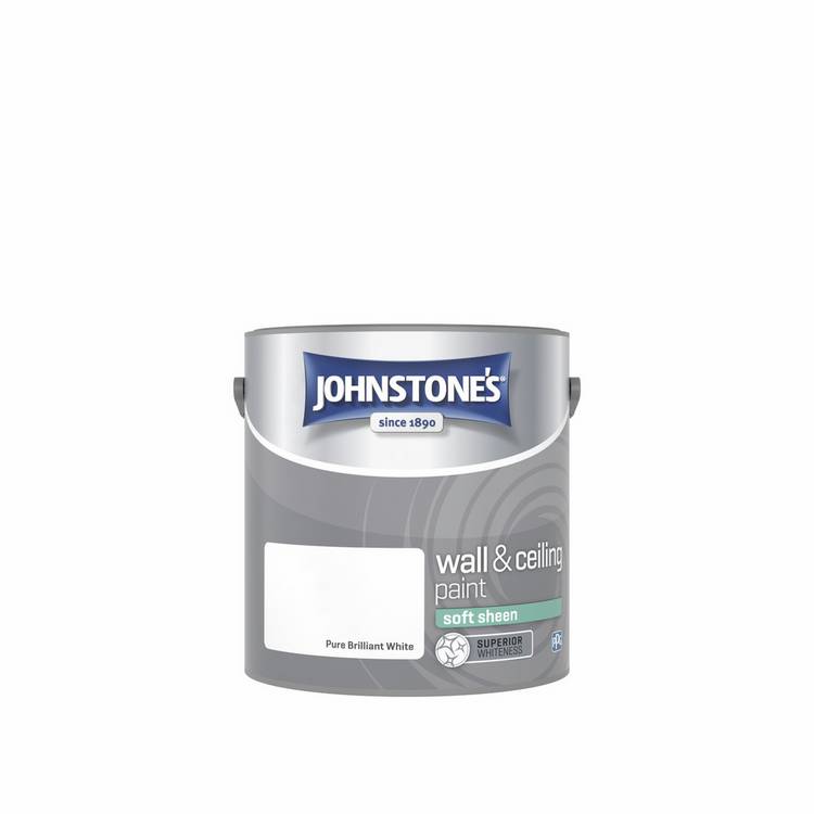 Johnstone's Soft Sheen Brilliant White paint 2.5L (British brand)