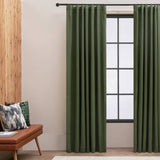Argos Habitat Linen Pencil Pleat Curtains Green Blackout Curtain Pair 117x137cm- Buy online at McGrocer